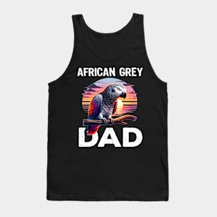 African Grey Parrot Dad Funny Vintage Timneh Grey Men Tank Top